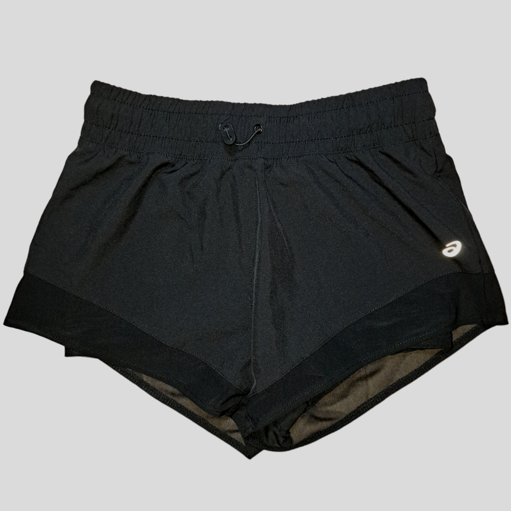 Asics Women's Black Athletic 2-N-1 Shorts Size XS